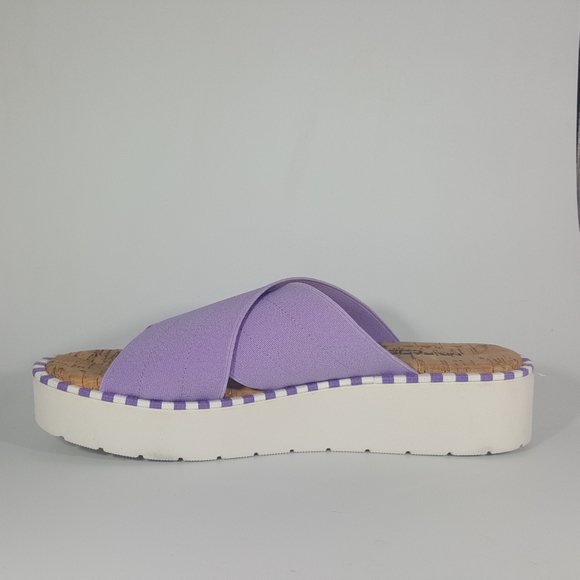 NR Rapisardi Purple Wedge with Criss Cross Bands - Picture 3 of 4